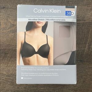 Calvin Klein Black and Cream Bra Duo